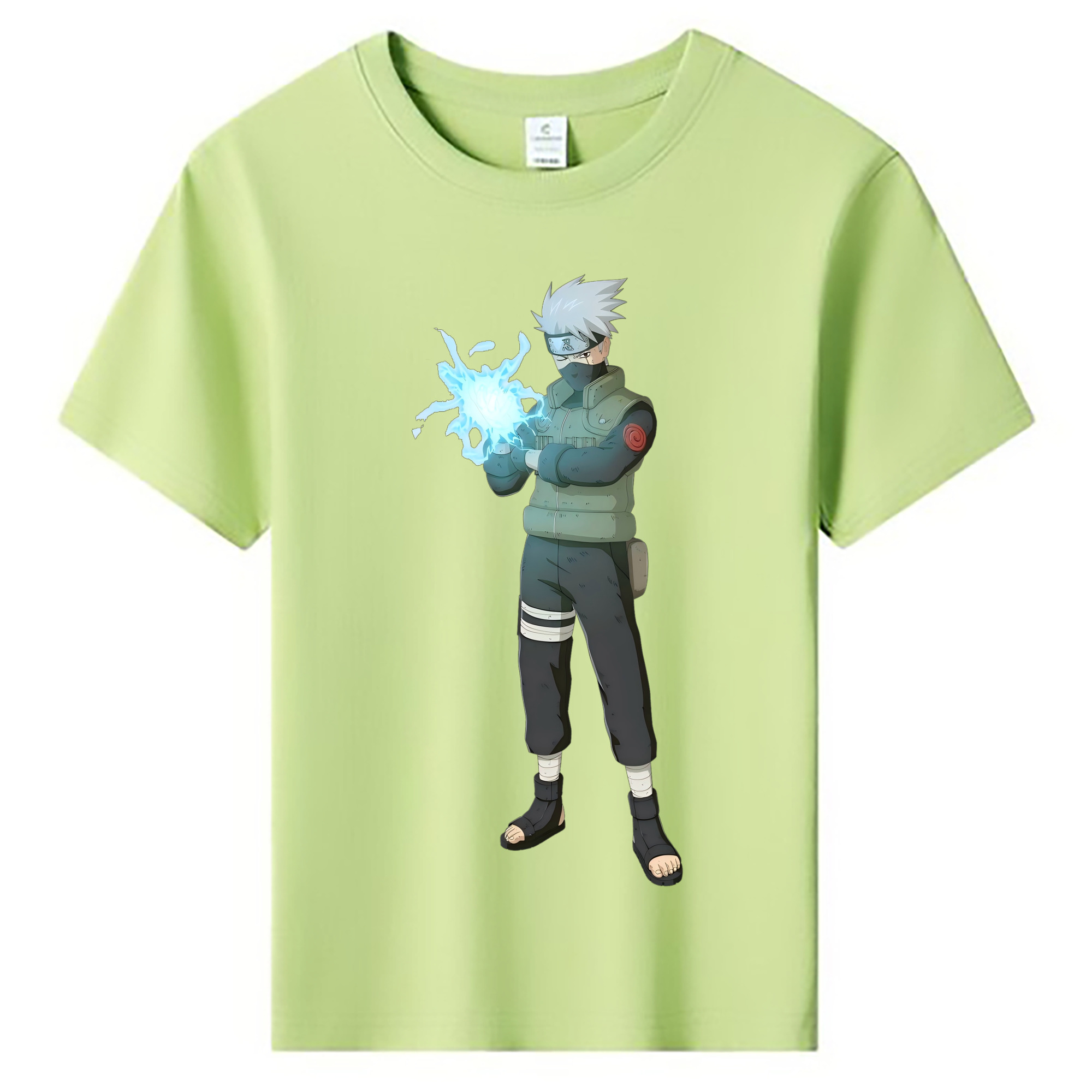 （画像用） NARUTO -ナルト- はたけ カカシ Hatake Kakashi 綿100％キッズTシャツ（フロントプリント）